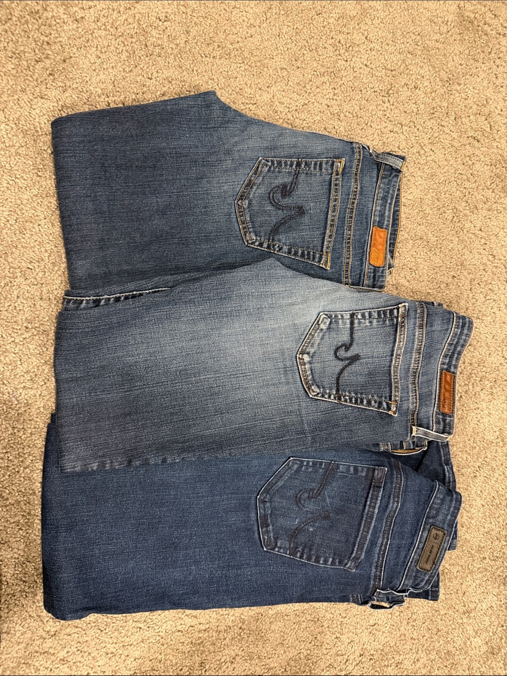 Lot of Ag Adriano Goldschmied Dark Blue Denim Jeans